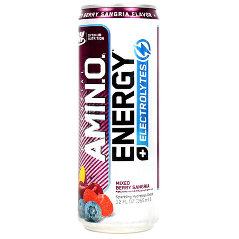Amino Energy + Electrolytes Rtd, Mixed Berry Sangria, 12 (12 fl oz) Cans