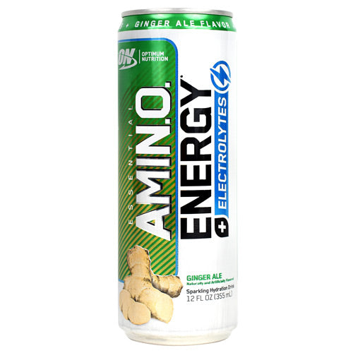 Amino Energy + Electrolytes Rtd, Ginger Ale, 12 (12 fl oz) Cans