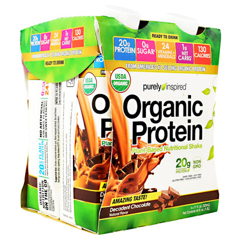 Organic Protein Rtd, Decadent Chocolate, 12 (11 oz, 4 Pack) Cartons