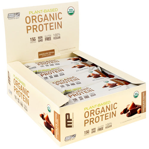 Organic Protein Bar, Chocolate Toffee, 12 (1.76 oz) Bars