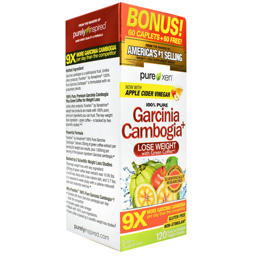 100% Pure Garcinia + Cambogia, 120 Veggie Caplets, 120 Veggie  Caplets