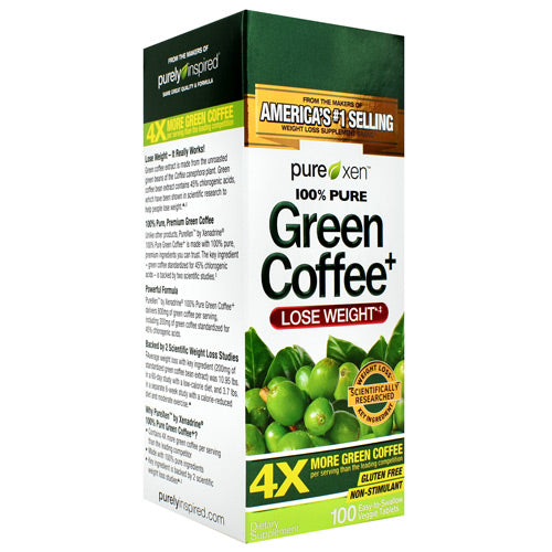 100% Pure Green Coffee+, 100 Easy-to-swallow Veggie Tablets, 100 Easy-to-Swallow Veggie Tablets