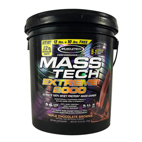 Mass-tech Extreme 2000, Triple Chocolate Brownie, 22.00 lbs (9.98kg)