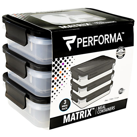 Meal Prep Containers, 3 - 24 oz Containers