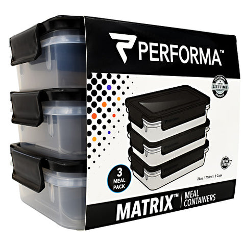 Meal Prep Containers, Pink, 3 - 24 oz Containers