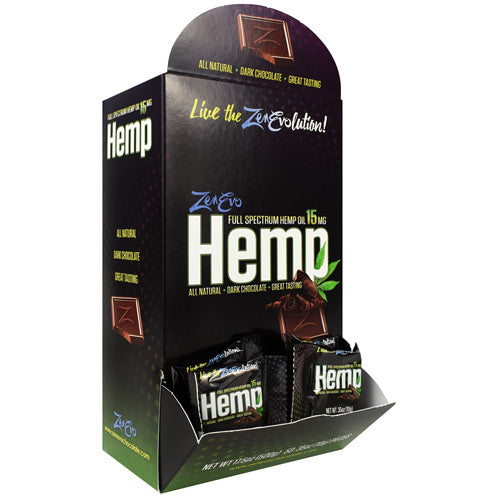 Hemp Squares. Dark Chocolate, 50 (.35 oz) Pieces
