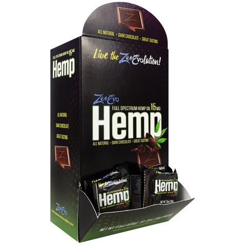 Hemp Squares. Dark Chocolate, 50 (.35 oz) Pieces